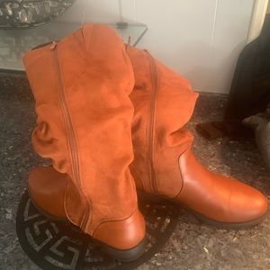Weeboo Cognac Under the Knee Boots Size 11